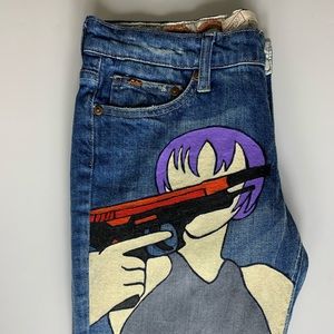 Custom painted jeans